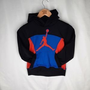 Jordan Jumpman hoodie hooded sweatshirt black red blue youth Sm 8-10 Therma-Fit